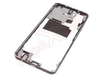 Carcasa frontal / central con marco color blanco / plata "Frost White (Pebble White)" para Xiaomi Redmi Note 10 4G, M2101K7AI, M2101K7AG